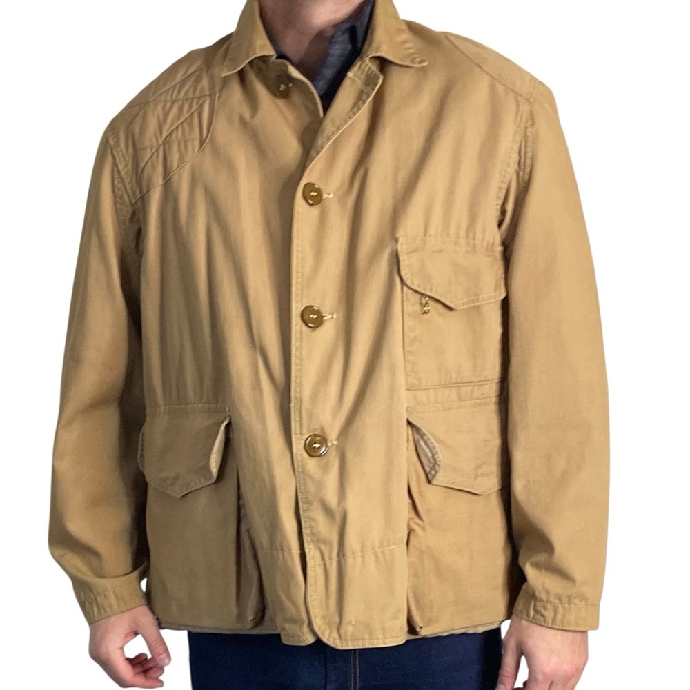 American Field Jacket Canvas Duck VTG Chore Coat Brown Mens XL Barn Button Up